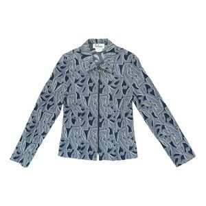 Vintage Selene Sport Jacket Women's Embroidered Floral Print 5/6‎ Zip Up